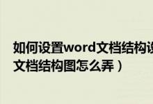 如何设置word文档结构设置在哪里（求助 在 Word中设置文档结构图怎么弄）