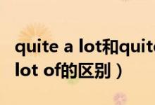 quite a lot和quite a lot of用法（a lot和a lot of的区别）