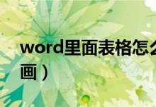 word里面表格怎么画（word表格斜线怎么画）