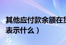 其他应付款余额在贷方（其他应付款贷方余额表示什么）